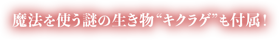 魔法を使う謎の生き物“キクラゲ”も付属！