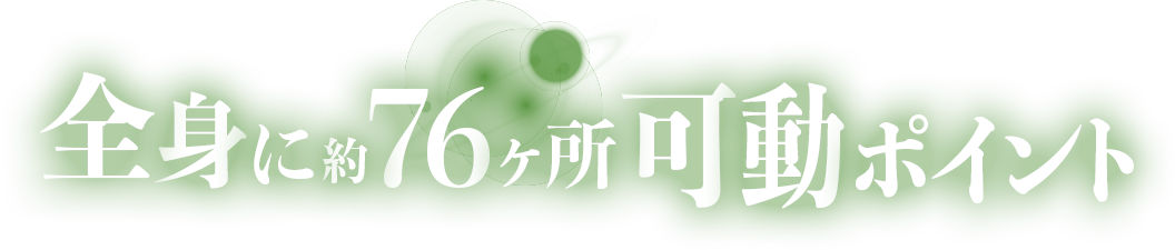 全身に約76ヶ所可動ポイント