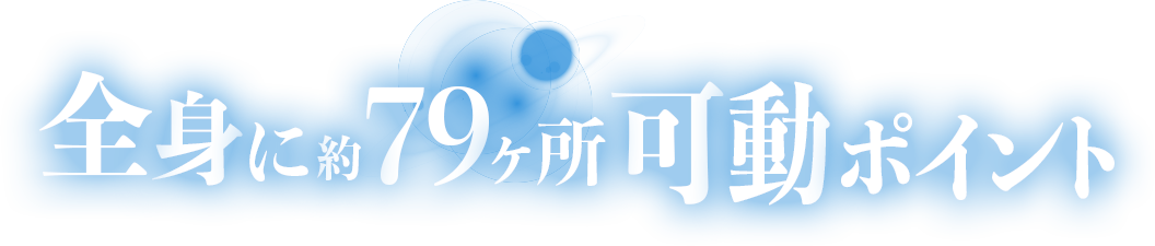 全身に約79ヶ所可動ポイント